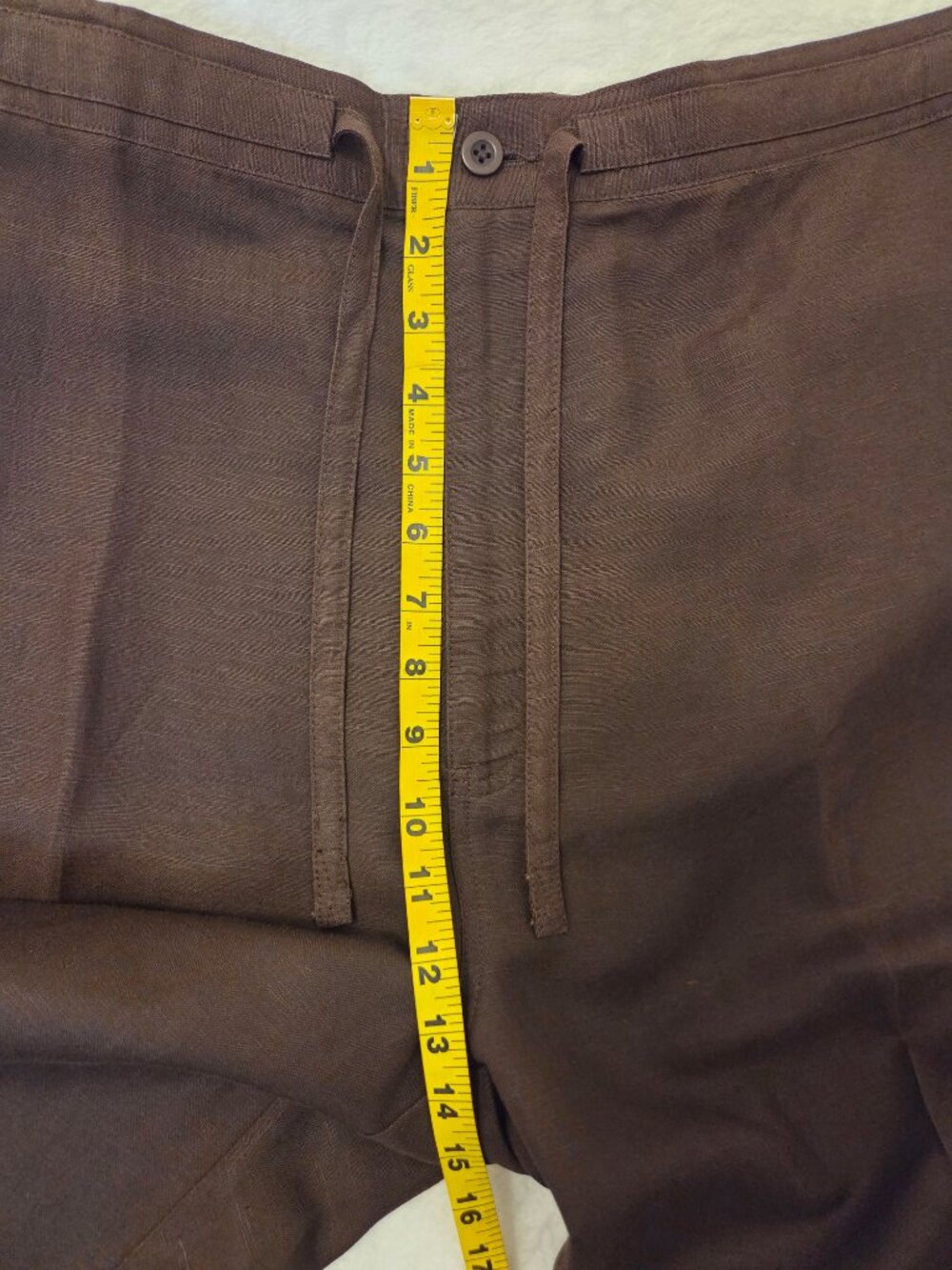 NWT Cubavera Men’s Chocolate Brown Linen Blend Drawstring Pants - XXL (44-46) - Picture 12 of 14